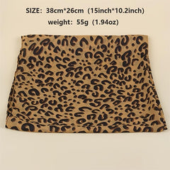 Leopard Print Chiffon Scarf Lightweight Floral Beach Wrap Shawl