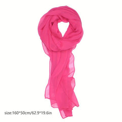 Solid Scarf Shawl Scarf Wrap Casual Polyester Head Wrap For Daily Decoration