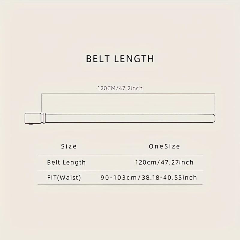 Men's Business Belt with Letter Buckle, Vintage Style