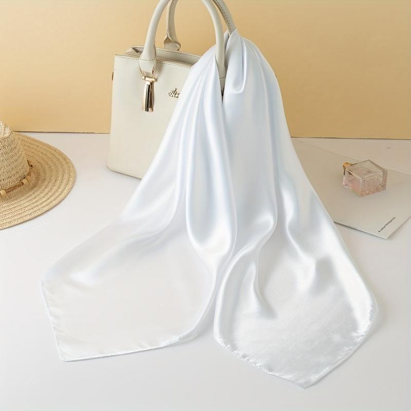 Satin Square Scarf Classic Casual Shawl Women Head Wrap Bandana
