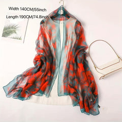 Leaf Charm Scarf Shawl Wrap for Daily Decoration
