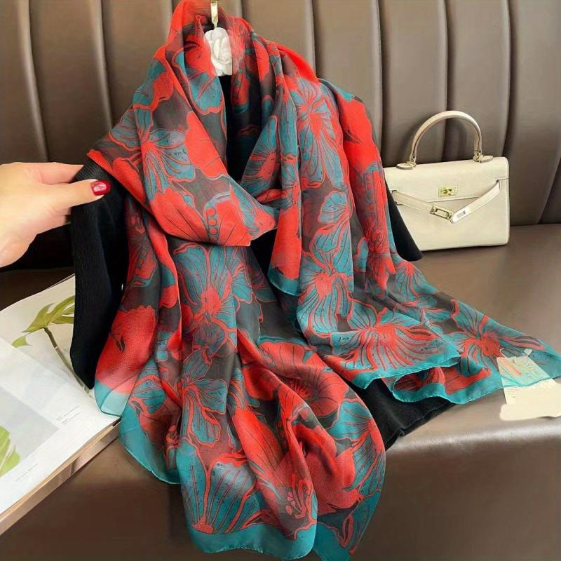 Leaf Charm Scarf Shawl Wrap for Daily Decoration