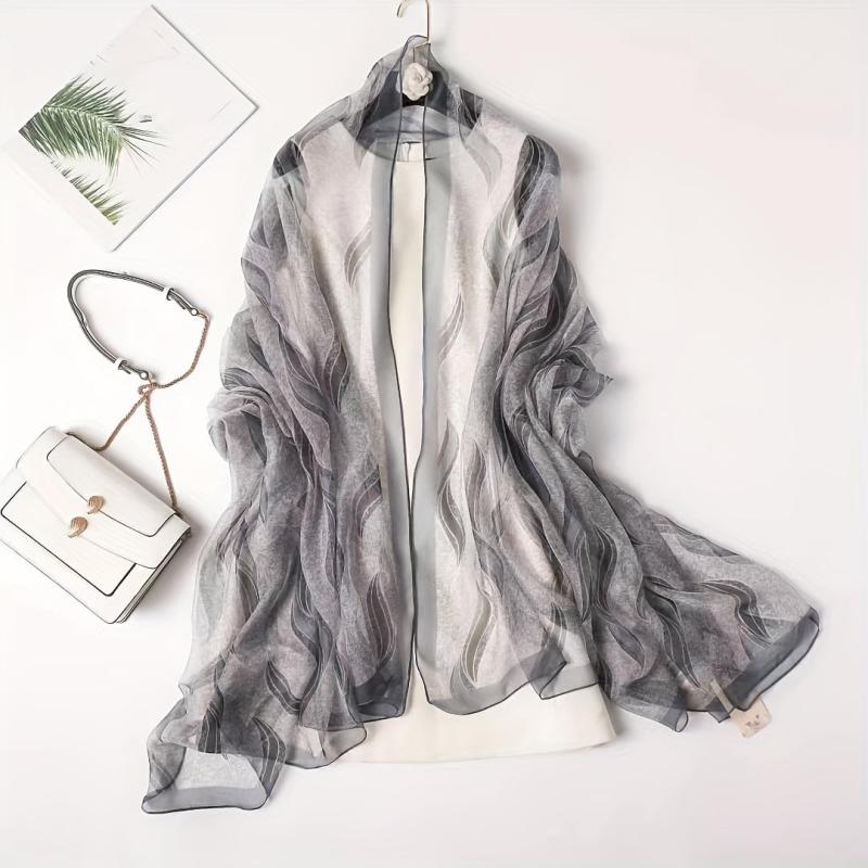 Leaf Charm Scarf Shawl Wrap for Daily Decoration