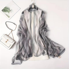 Leaf Charm Scarf Shawl Wrap for Daily Decoration