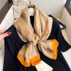 Leaf Charm Scarf Shawl Wrap for Daily Decoration