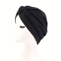 Bohemian Twist Braid Turban Hat Vintage Bandanna Head Scarf Casual Hijab