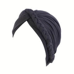 Bohemian Twist Braid Turban Hat Vintage Bandanna Head Scarf Casual Hijab