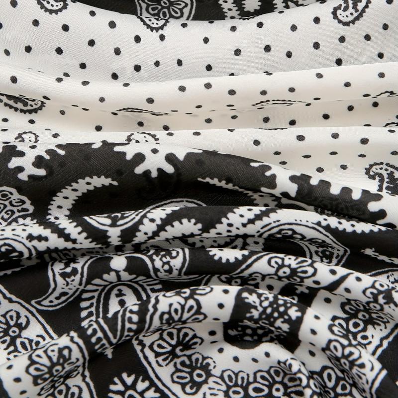 Paisley Print Bandana Silk Square Scarf Neckerchief Head Wrap