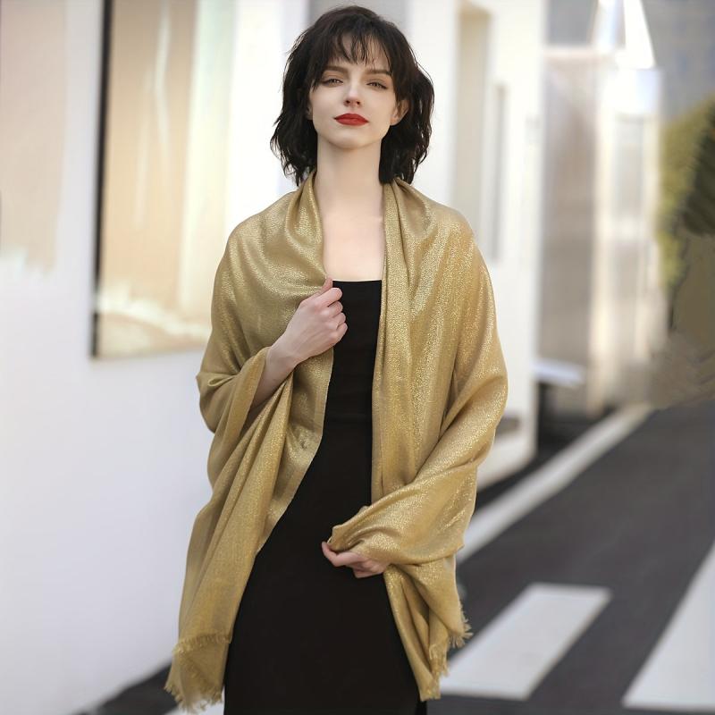 Glitter Tassel Shawl Long Scarf Wrap Women Cape For Party
