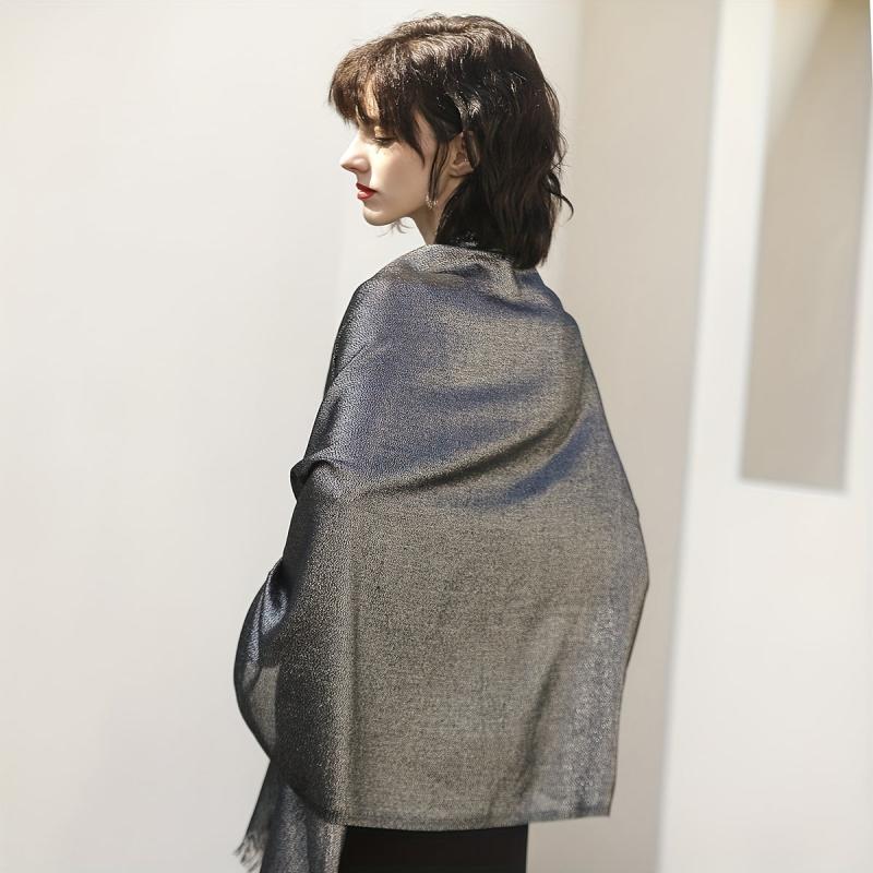 Glitter Tassel Shawl Long Scarf Wrap Women Cape For Party