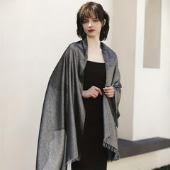 Glitter Tassel Shawl Long Scarf Wrap Women Cape For Party
