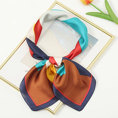 Square Silk Hair Wrapping Scarf Night Sleeping Bandanna