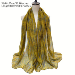 Tie Dye Print Voile Scarf Hijab Classic Double Thin Breathable Shawl