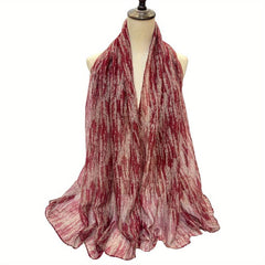 Tie Dye Print Voile Scarf Hijab Classic Double Thin Breathable Shawl