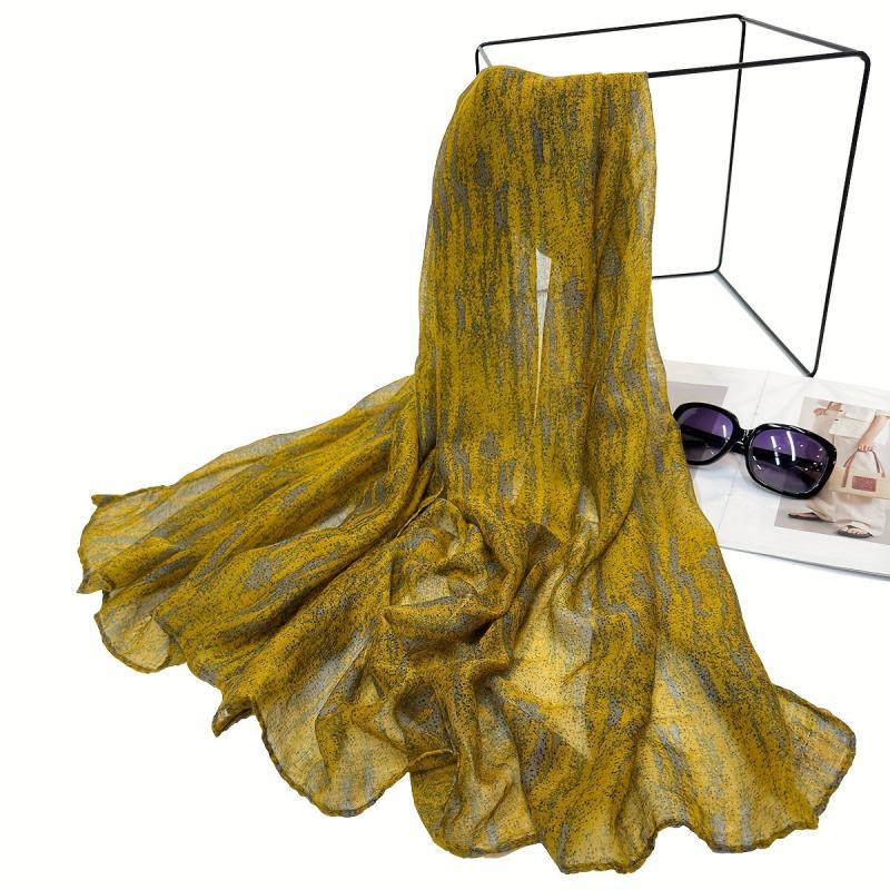 Tie Dye Print Voile Scarf Hijab Classic Double Thin Breathable Shawl