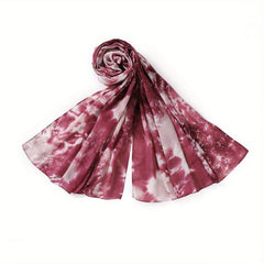 Tie Dye Chiffon Hijab Vintage Head Scarf Thin Shawl Turban