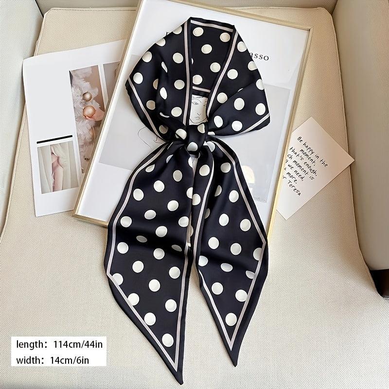 Polka Dot Print Twilly Scarf Long Ribbon Neck Tie Scarf