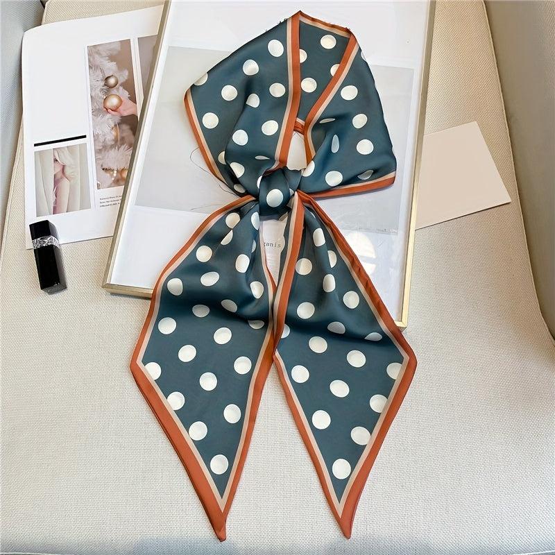 Polka Dot Print Twilly Scarf Long Ribbon Neck Tie Scarf