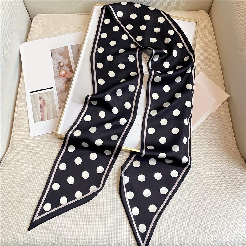 Polka Dot Print Twilly Scarf Long Ribbon Neck Tie Scarf