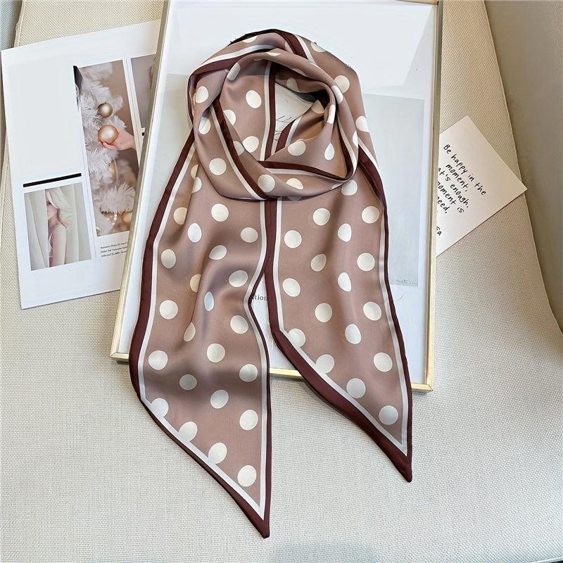 Polka Dot Print Twilly Scarf Long Ribbon Neck Tie Scarf