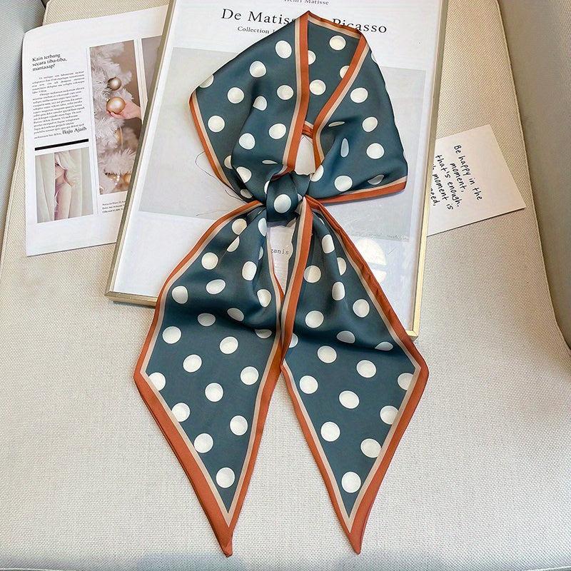 Polka Dot Print Twilly Scarf Long Ribbon Neck Tie Scarf