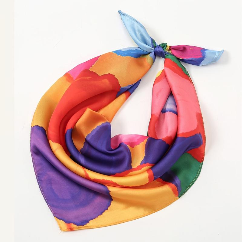 Vintage Square Scarf Small Headband Bandana Scarf Headscarf