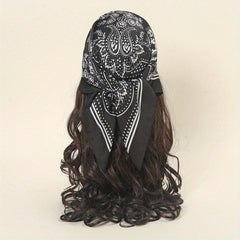 Paisley Print Bandana Classic Square Scarf Neckerchief Hair Accessories