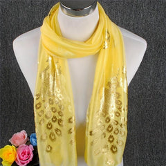 Peacock Chiffon Scarf Solid Shawl Hijab Windproof Head Wrap Sunscreen Travel