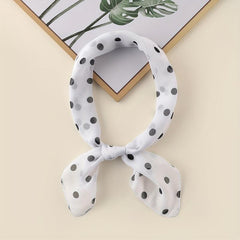 Polka Dot Print Bandana Gauze Square Scarf Casual Neckerchief Head Wrap