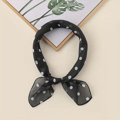 Polka Dot Print Bandana Gauze Square Scarf Casual Neckerchief Head Wrap