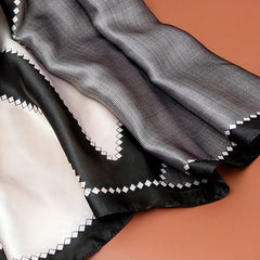Geometric Silk Scarf Wrap for Daily Decoration Gift