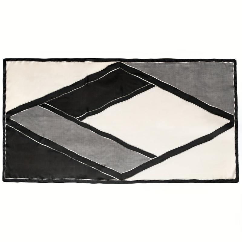 Geometric Silk Scarf Wrap for Daily Decoration Gift