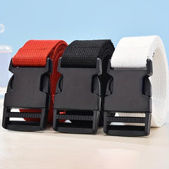 Men's Plastic Buckle Belt Sports Canvas Belt Outdoor Mountaineering Belt
