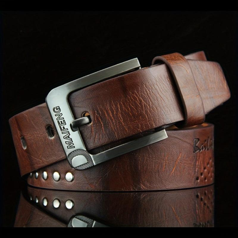 Oval Rivet Belt Vintage Versatile Belt For Men