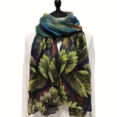 Women's Warm Scarf Long Shawl Linen Feel Light And Soft Head Wraps