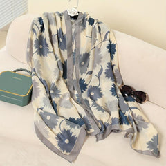 Bohemia Print Cotton Linen Scarf Geometric Flower Tassel Shawl