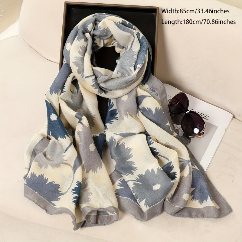 Bohemia Print Cotton Linen Scarf Geometric Flower Tassel Shawl