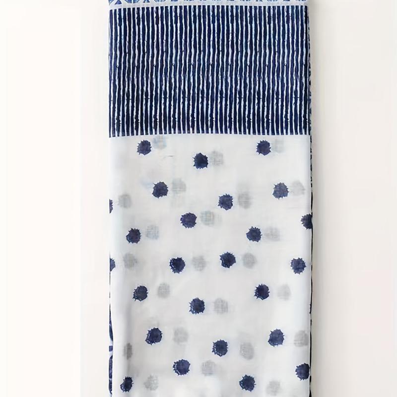 Geometric Print Tassel Scarf Boho Block Shawl Casual Hijab Head Wrap Women