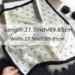 Square Silk Scarf Head Wrap For Women Multifunction Tie Dye Neckerchief