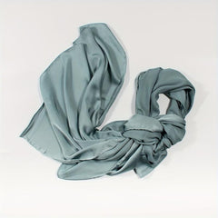 Pleated Silk Shawl Scarf Wrap Head Wrap for Daily Decoration - Mother's Gift