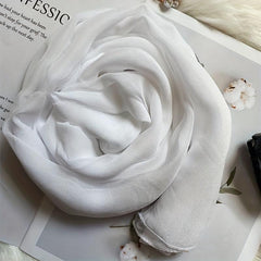 Solid Scarf Casual Hijab Silk Shawl Women Sunscreen Headwear Turban
