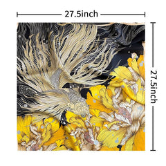 Goldfish Blossom Neckerchief Silk Square Scarf Bandana Head Wrap