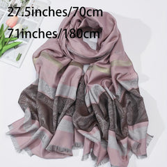 Paisley Pattern Scarf Shawl Wrap Casual Polyester Head Wrap For Daily Decoration