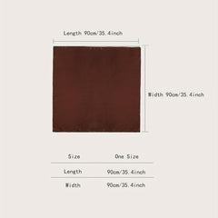Brown Satin Bandana Classic Square Scarf Women Sun Proof Head Wrap