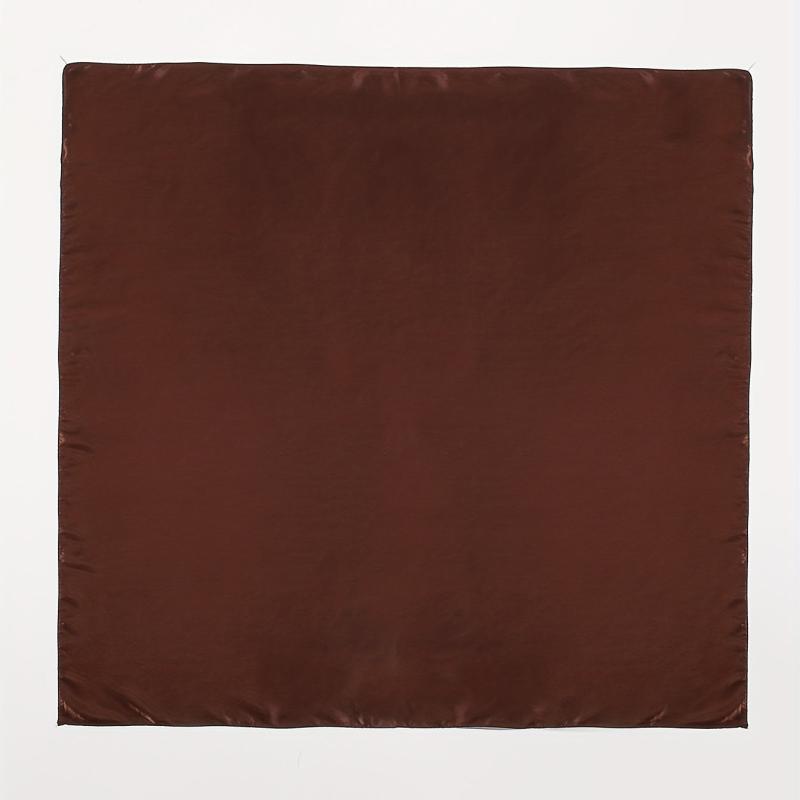 Brown Satin Bandana Classic Square Scarf Women Sun Proof Head Wrap
