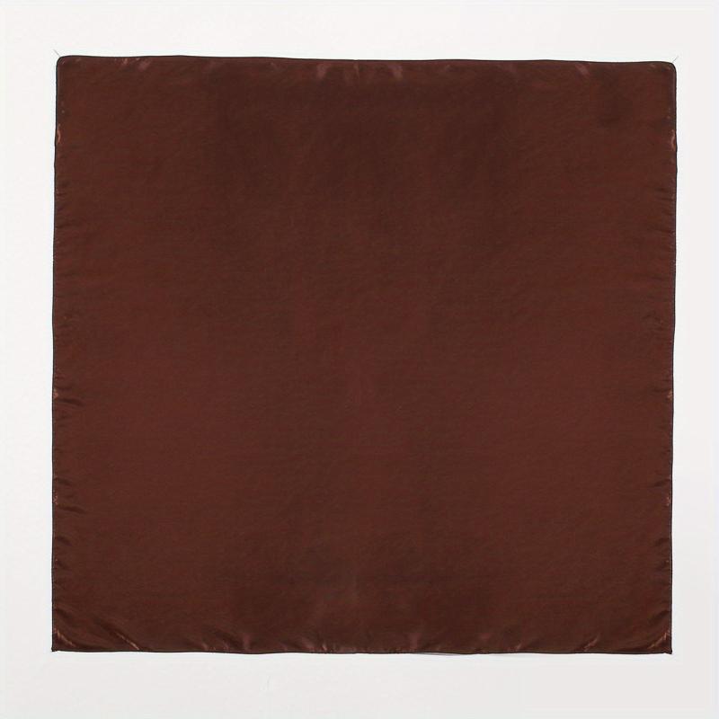 Brown Satin Bandana Classic Square Scarf Women Sun Proof Head Wrap