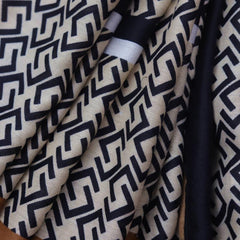 Geometric Print Frayed Edge Casual Shawl