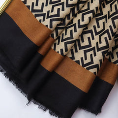 Geometric Print Frayed Edge Casual Shawl