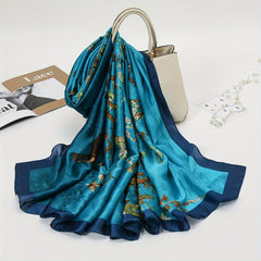 Plum Blossom Scarf Shawl Wrap Head Wrap for Daily Decoration