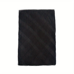 Solid Pleated Scarf Classic Hijab Casual Shawl Silk Bandana Women Neckerchief